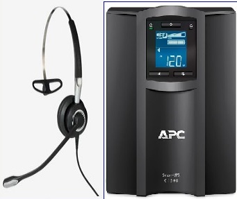 APC BUNDLE:  APC UPS (1500VA) SMC1500IC + BONUS JABRA CORDED BIZ 2400 II UC DUO HEADSET (SMC1500IC-JABRA)